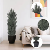5FT Detachable Artificial Green Cypress Tree Realistic Tall Faux Plant for Indoor and Outdoor W2945P322200