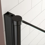 Pivot swing single glass panel door 34 in.W x 72 in.H,adjustable 33.5-35 inch frameless W2269P249430