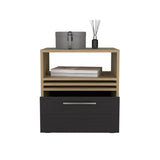 Vance 20" High One Drawer Nightstand, Casters, Mobile, One Shelf, Bedroom Natural Oak B200P253742