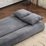 Ebern Designs Transformable Sectional Sofa with 3 Ottoman Stools - Supportive Foam Fold-Out Bed, W1829P280221
