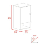 Medicine Single Door Cabinet 28" H, One Shelf, Two Interior Shelves, Light Oak / White B097133246