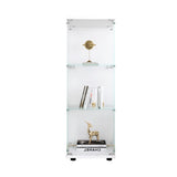 Glass Display Cabinet with 3 Shelves, One-Door Curio Cabinets for Living Room, Bedroom, Office, W1806118656