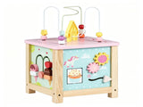 Wooden Activity Cube for Toddlers, Multi-Side Play Center with Pretend Kitchen & Storage 58446682