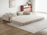 78.7-Inch Convertible Sleeper Sofa Bed with Cylindrical Pillow, Chenille Folding Mattress Couch with W834P380494