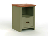 22 inch One Drawer File, No Assembly Required - Sage Green and Fruitwood Finish B108P160218