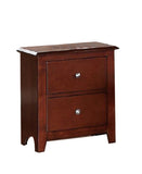 ZNTS Selma Nightstand With 2 Drawers Storage In Brown Finish SR014277