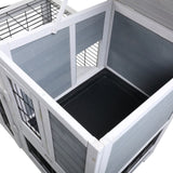 ZNTS Wooden Rabbit Hutch, Outdoor Pet Bunny House Wooden Cage with Ventilation Gridding Fence, Openable W2181P155564