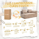 UNITED WE WIN Chenille Loveseat Sofa,Minimalist Modular Couches Sleeper for Living Room Bedroom W1568P255135