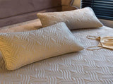 Quilted Fitted Sheet King Size, Fits Mattress Upto 15" Deep, 3-Piece Set 97002897