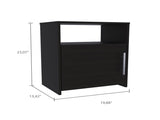 Black Wengue 1-Shelf Nightstand B06280043