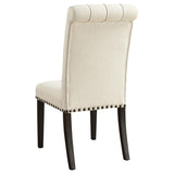 Beige and Smokey Black Tufted Side Chairs B062P145465