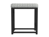 24" Indoor Square Backless Metal Upholstered Counter Stool, Light Gray 20546920