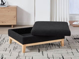 33.86"W Upholstered Wood Base Storage Ottoman With Reversible Lid Coffee Table, Foot Stool Square W3118P283464