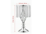 Gold Metal Crystal Wedding Flower Stand 12 Pcs 19.3 Inch Tall Centerpiece Vase Floral Display Rack 02879385