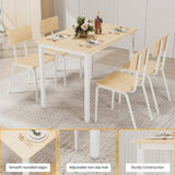 5-Piece Dining Table Set with 4 Chairs, 43" Kitchen Table & Chairs Set for 4, Dining Room Table with W578133460