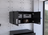 Black Wengue 2-Door Rectangle Wall Cabinet B06280347