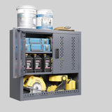 Metal garage cabinet with door, wall-mounted storage cabinet, floating tool cabinet for basements, W396P305780