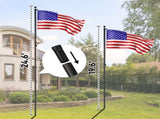 Flag Pole Kit for Outside House in Ground, 20FT Sectional Aluminum Extra Thick Flagpole, 5x3 US 81569699