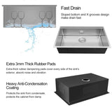 33 Undermount Workstation Sink-33 x 19 Inch Undermount Stainless Steel Kitchen Sink 18 Gauge, W1386P310820