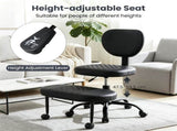 Cross Legged Meditation Office Chair with 360&deg Rotatable Footrest, Height Adjustable Ergonomic 38555068