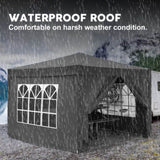 10'x10' Folding Canopy with 4 Removable Sidewalls Outdoor Event Shelter UPF 50 Gazebo Portable W2185P194757