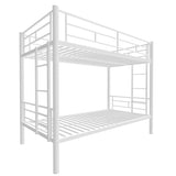 ZNTS Bunk Bed Twin Over Twin Size with Ladder and high Guardrail, Able to Split, Metal Bunk Bed, Storage W1935P194261