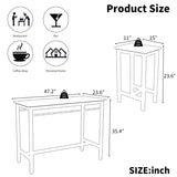 5-piece modern kitchen table with four bar stools Bar table set 5PC,metal frame and MDF, white W578P310676