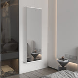 Connecticut Wall Mounted Shoe Rack, Mirror, Five Shelves, Ten Shoes Capacity B128P148691