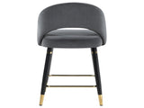 Grey and Black Open Back Counter Height Stools B062P145580