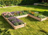 Solid Fir Wood Raised Garden Bed, 5-in-1 Combined Planting Planter Box with Dovetail Joints, 98797104