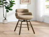 Jena Taupe Chenille & Bronze Bar Chair w/Swivel B2726P618518