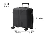 Non-TSA customs lock 5-in-1 PP trolley case, 12in, 16in, 20in, 24in, 28in, PP, black 33696925