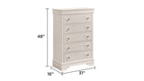 Blaze Modern Style 5-Drawer Chest Made with Wood in White B009P286633