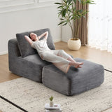 Modern Memory Foam Compressed Sofa,Single Chaise Longue for Living Room,Pet-Friendly Cloud Modular 97676888