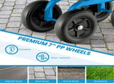 360&deg Garden Rolling Workseat with Swivel Seat and Adjustable Height-Blue 71600840