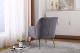 ZNTS Modern Mid Century Chair velvet Sherpa Armchair for Living Room Bedroom Office Easy Assemble W136165559