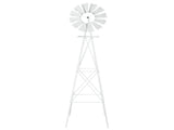 8FT Weather Resistant Yard Garden Windmill White 61519287