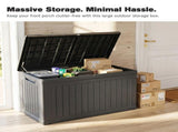 230 Gallon Large Outdoor Storage XXL Deck Box for Patio Furniture, Outdoor Cushions, Garden Tools W1163P368172