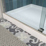 Bypass shower door, sliding door, with 5/16" tempered glass and Brushed Nickel finish 6074 W2122P166988