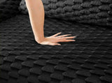 Ottoman Flannelette Fabric-Black W714P377099