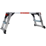 ZNTS Aluminum Platform Non-Slip Folding Work Bench Drywall Stool Ladder 330lbs Capacity W465P182127