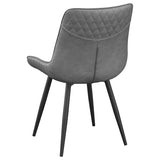 Grey Tufted Swivel Side Chair B062P153691