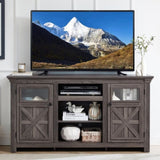 2 Doors Cabinet Farmhouse Cabinet, Farmhouse TV Stand Barn Design,Modern Farmhouse TV Media Stand, W1758P199935