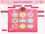 Pink Kids Dance Mat , 5 Difficulty Levels & 9 Demo Songs, Non-Slip Safe Design 61304861