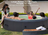 Grey 216* 71cm hot tub. A swimming pool with heating, bubble massage, ambient lighting, filtration, 71633942