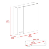 ZNTS 4-Shelf Bathroom Medicine Cabinet with Mirror B06280226