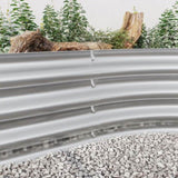 Raised Garden Bed Outdoor, Oval Large Metal Raised Planter Bed for for Plants, Vegetables, and 09888729