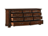 Classic Traditional 1pc Dresser of 11 Drawers Cherry Finish Formal Bedroom Furniture Carving Wood B011P168487