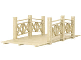 4.7ft Garden Bridge Arc Wood Footbridge Decorative Pond Bridge Prohibited by 86306248