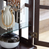 Curio Display Cabinet,Antique Display Cabinet with Glass Doors Adjustable Shelves for Collectibles W2275P231688
